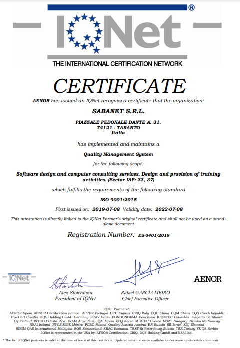 certificazione Iso 9001