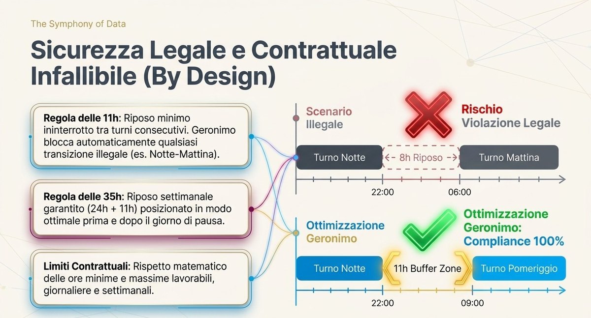 Regole di riposo delle 11 ore e delle 35 ore applicate automaticamente da Geronimo