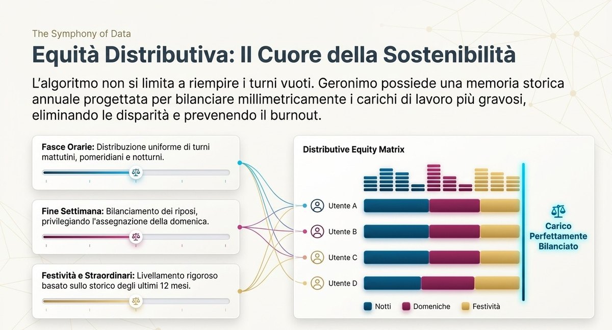 Matrice di equità distributiva: notti, domeniche e festività bilanciate tra i dipendenti