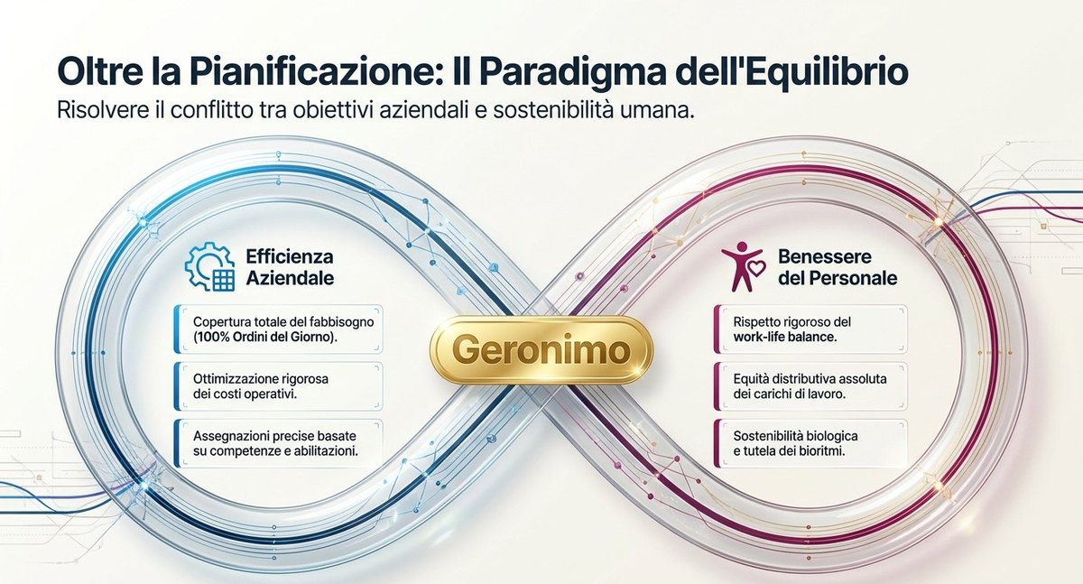 Il paradigma dell'equilibrio di Geronimo: efficienza aziendale e benessere del personale in un unico modello